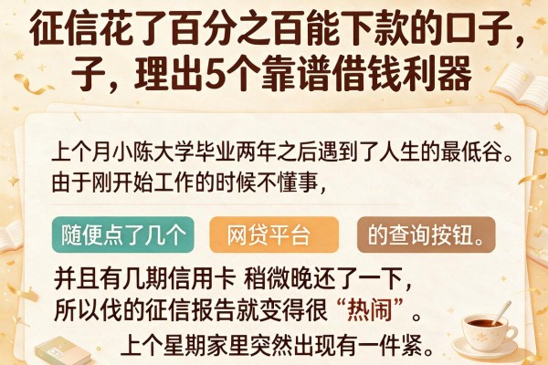 征信花了百分之百能下款的口子，理出5个靠谱借钱利器