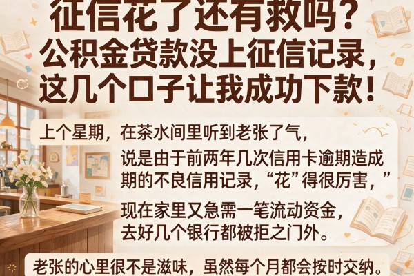 征信花了还有救吗？公积金贷款没上征信记录，这几个口子让我成功下款！