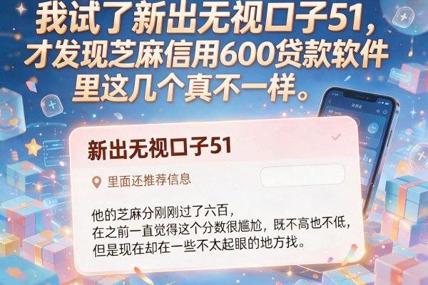 我试了新出无视口子51，才发现芝麻信用600贷款软件里这几个真不一样