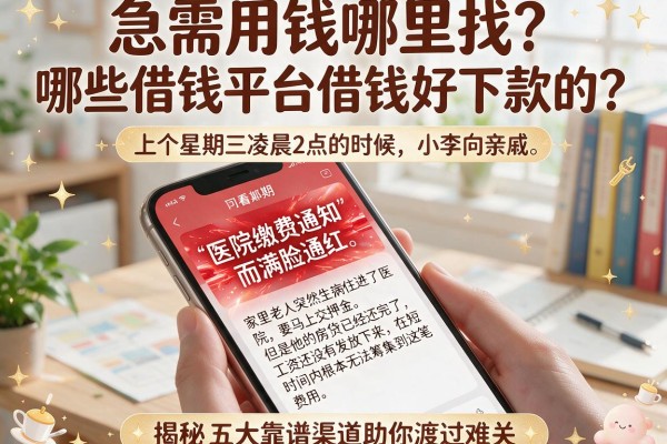 急需用钱哪里找？哪些借钱平台借钱好下款的？揭秘五大靠谱渠道助你渡过难关