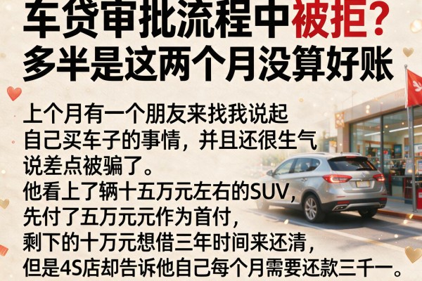 车贷审批流程中被拒？多半是这两个月没算好账