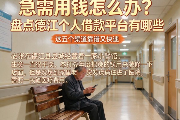 急需用钱怎么办？盘点德江个人借款平台有哪些，这五个渠道靠谱又快速