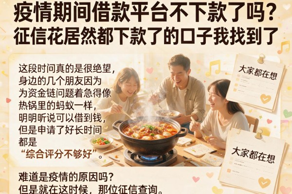 疫情期间借款平台不下款了吗？征信花居然都下款了的口子我找到了