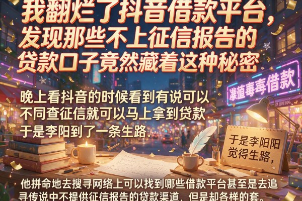 我翻烂了抖音借款平台，发现那些不上征信报告的贷款口子竟然藏着这种秘密