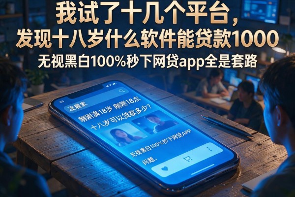 我试了十几个平台，发现十八岁什么软件能贷款1000和无视黑白100%秒下网贷app全是套路