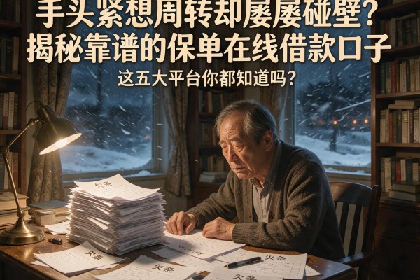 手头紧想周转却屡屡碰壁？揭秘靠谱的保单在线借款口子，这五大平台你都知道吗？