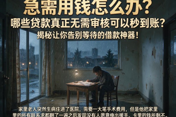 急需用钱怎么办？哪些贷款真正无需审核可以秒到账？揭秘让你告别等待的借款神器！