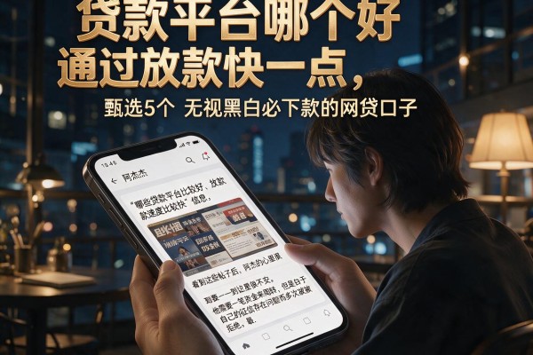 贷款平台哪个好通过放款快一点，甄选5个无视黑白必下款的网贷口子