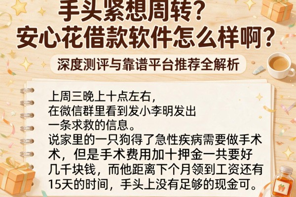 手头紧想周转？安心花借款软件怎么样啊？深度测评与靠谱平台推荐全解析