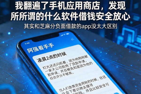 我翻遍了手机应用商店，发现所谓的什么软件借钱安全放心，其实和芝麻分负面借款的app没太大区别
