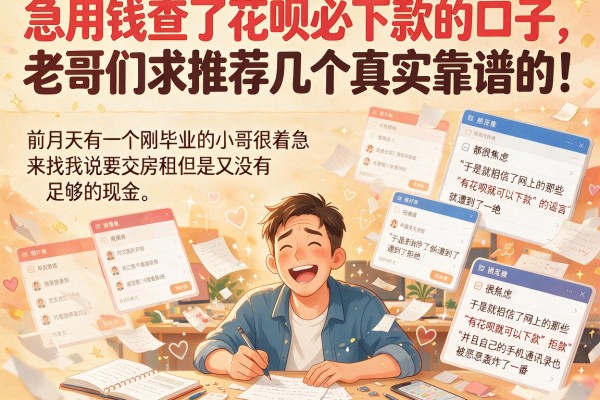 急用钱查了花呗必下款的口子，老哥们求推荐几个真实靠谱的！
