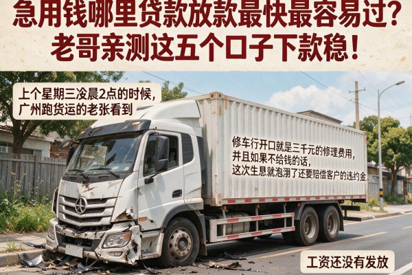 急用钱哪里贷款放款最快最容易过?老哥亲测这五个口子下款稳!