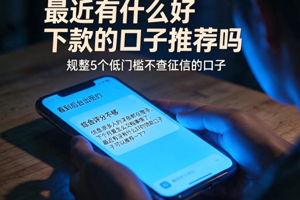 最近有什么好下款的口子推荐吗，规整5个低门槛不查征信的口子