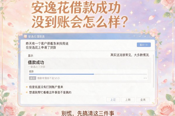 安逸花借款成功没到账会怎么样？别慌，先搞清这三件事