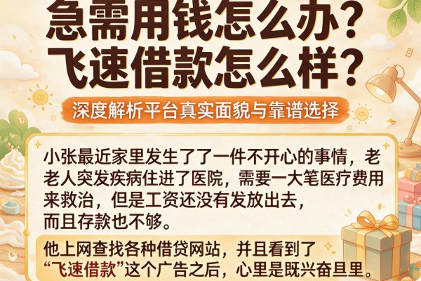 急需用钱怎么办？飞速借款怎么样？深度解析平台真实面貌与靠谱选择
