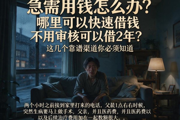 急需用钱怎么办？哪里可以快速借钱不用审核可以借2年？这几个靠谱渠道你必须知道