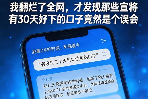 我翻烂了全网，才发现那些宣称有30天好下的口子竟然是个误会