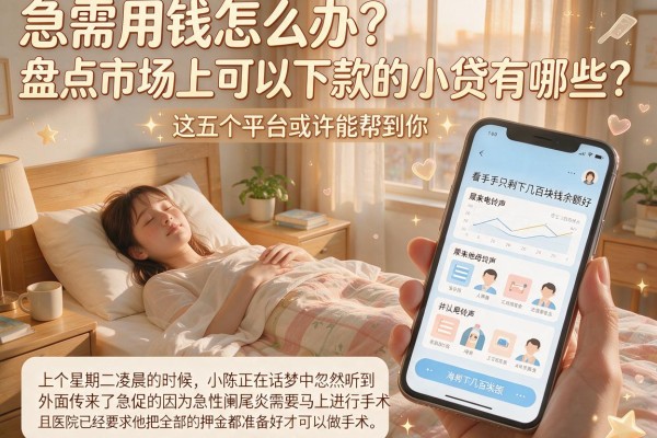 急需用钱怎么办？盘点市场上可以下款的小贷有哪些？这五个平台或许能帮到你
