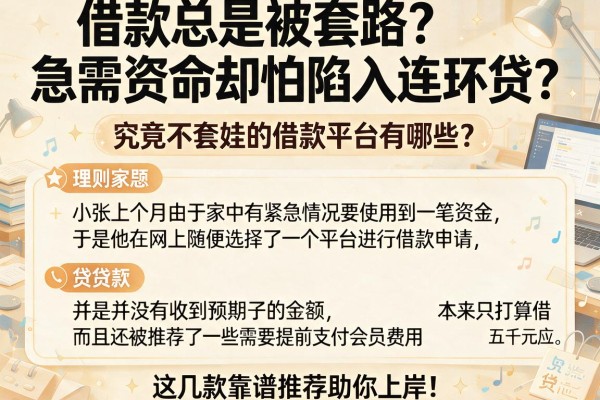 借款总是被套路？急需资金却怕陷入连环贷？究竟不套娃的借款平台有哪些？这几款靠谱推荐助你上岸！