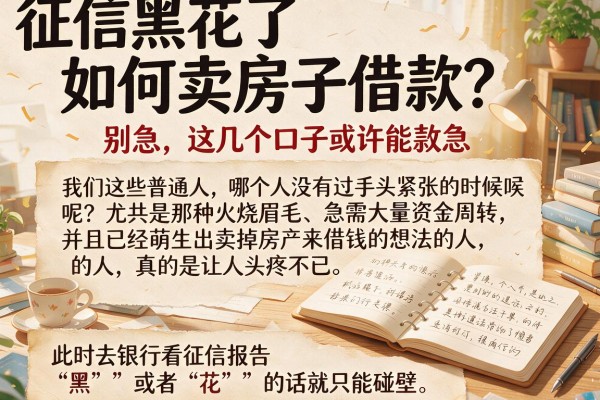 征信黑花了如何卖房子借款？别急，这几个口子或许能救急