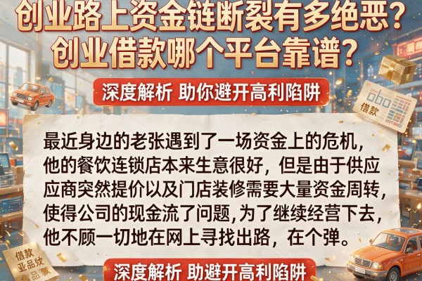 创业路上资金链断裂有多绝望？创业借款哪个平台靠谱？深度解析助你避开高利陷阱
