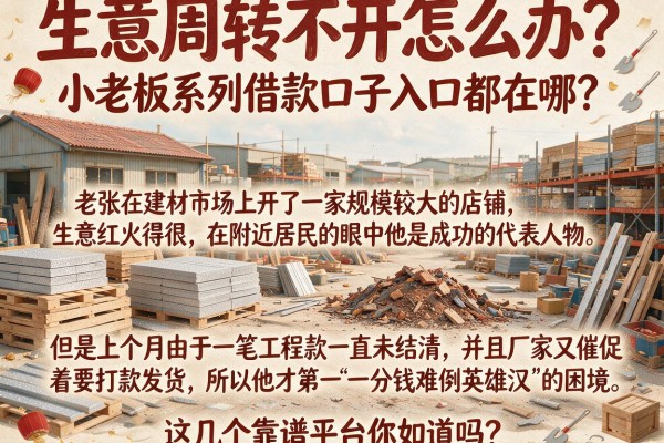 生意周转不开怎么办？小老板系列借款口子入口都在哪？这几个靠谱平台你知道吗？
