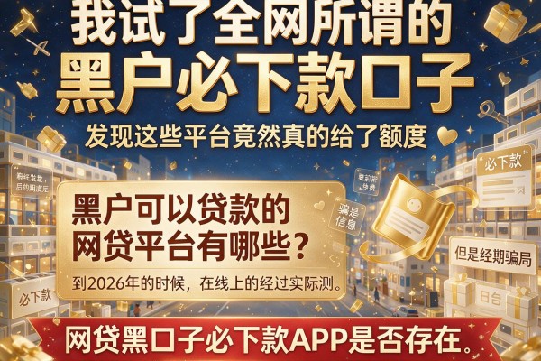我试了全网所谓的黑户必下款口子，发现这些平台竟然真的给了额度
