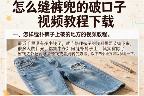 怎么缝裤兜的破口子视频教程下载，这几款下款快的看看