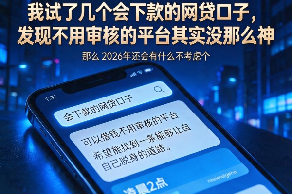 我试了几个会下款的网贷口子，发现不用审核的平台其实没那么神