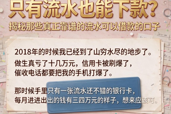 只有流水也能下款？揭秘那些真正靠谱的流水可以借款的口子