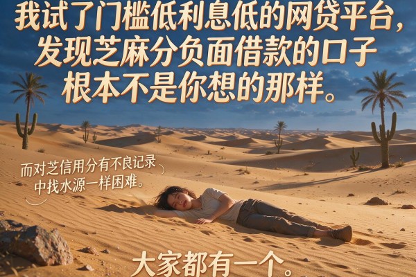 我试了门槛低利息低的网贷平台，发现芝麻分负面借款的口子根本不是你想的那样