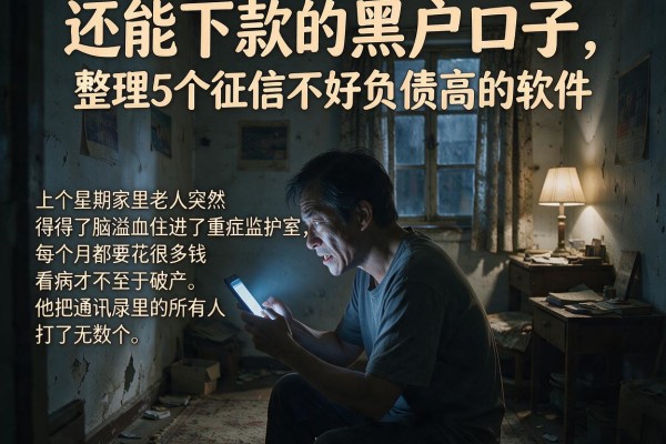 还能下款的黑户口子，整理5个征信不好负债高的软件