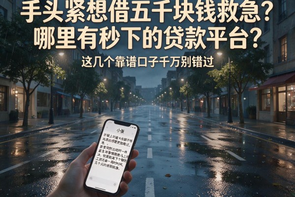 手头紧想借五千块钱救急？哪里有秒下的贷款平台？这几个靠谱口子千万别错过