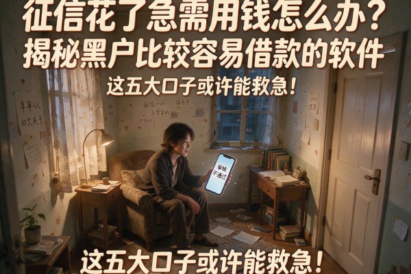 征信花了急需用钱怎么办？揭秘黑户比较容易借款的软件，这五大口子或许能救急！