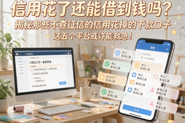 信用花了还能借到钱吗？揭秘那些不查征信的信用花掉的下款口子，这五个平台或许能救急！