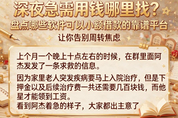 深夜急需用钱哪里找？盘点哪些软件可以小额借款的靠谱平台，让你告别周转焦虑