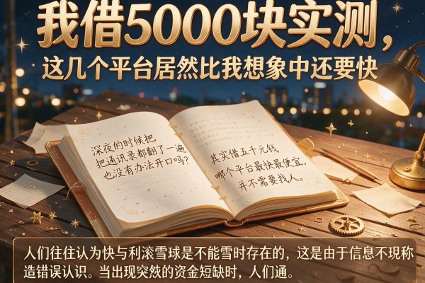 我借5000块实测，这几个平台居然比我想象中还要快