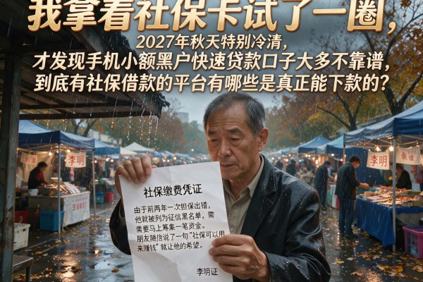 我拿着社保卡试了一圈，才发现手机小额黑户快速贷款口子大多不靠谱，到底有社保借款的平台有哪些是真正能下款的？
