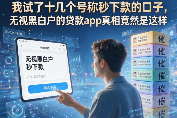 我试了十几个号称秒下款的口子，发现无视黑白户的贷款app真相竟然是这样