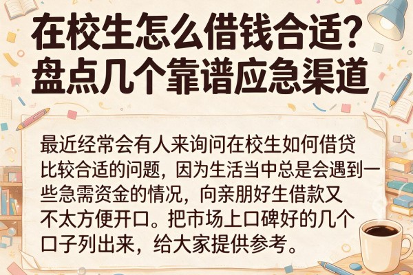 在校生怎么借钱合适？盘点几个靠谱应急渠道