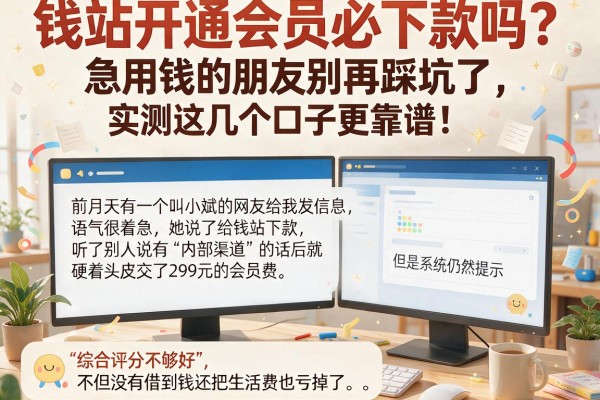 钱站开通会员必下款吗？急用钱的朋友别再踩坑了，实测这几个口子更靠谱！