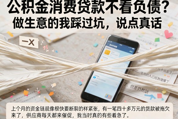 公积金消费贷款不看负债？做生意的我踩过坑，说点真话
