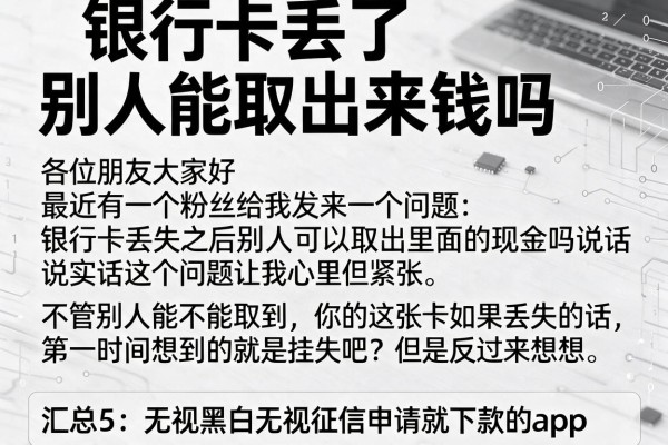 银行卡丢了别人能取出来钱吗，汇总5个无视黑白无视征信申请就下款的app