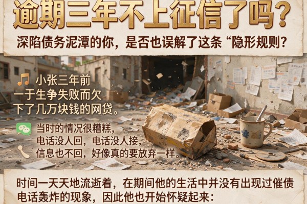 逾期三年不上征信了吗？深陷债务泥潭的你，是否也误解了这条“隐形规则”？