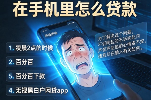 在手机里怎么贷款，条列5个百分百下款无视黑白户网贷app