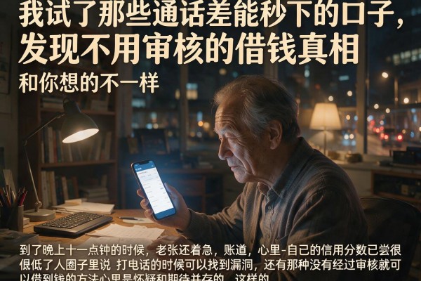 我试了那些通话差能秒下的口子，发现不用审核的借钱真相和你想的不一样