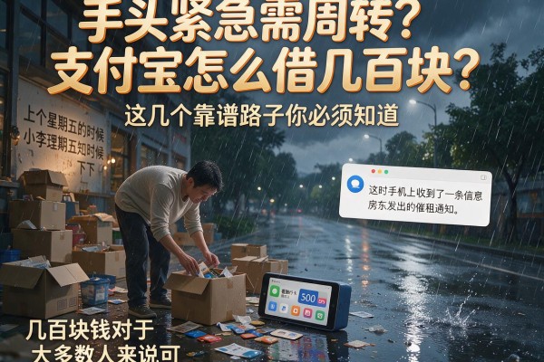 手头紧急需周转？支付宝怎么借几百块？这几个靠谱路子你必须知道