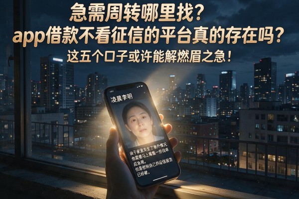 急需周转哪里找？app借款不看征信的平台真的存在吗？这五个口子或许能解燃眉之急！