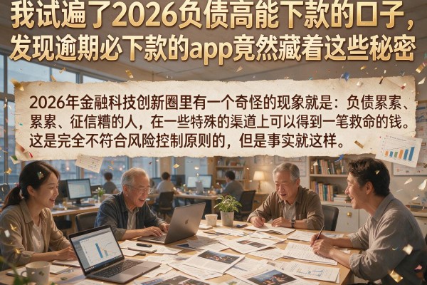我试遍了2026负债高能下款的口子，发现逾期必下款的app竟然藏着这些秘密