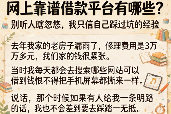 网上靠谱借款平台有哪些？别听人瞎忽悠，我只信自己踩过坑的经验